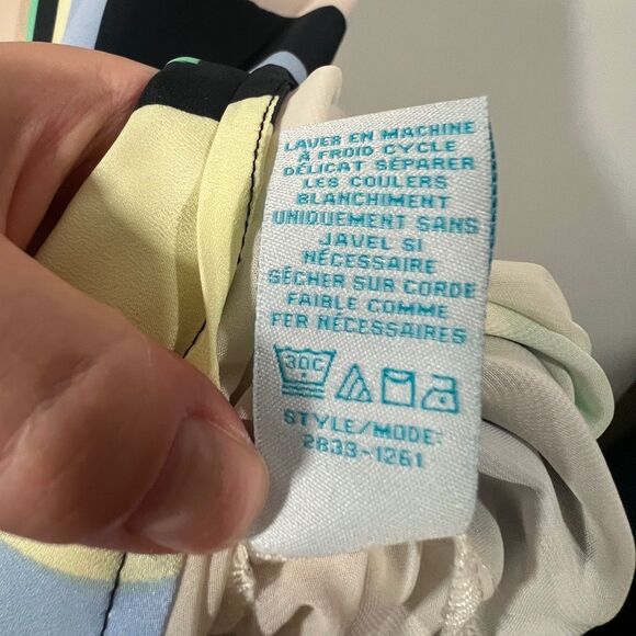 Anthropologie Abstract Spaghetti Strap Maxi Dress Size Medium - Picture 7 of 10